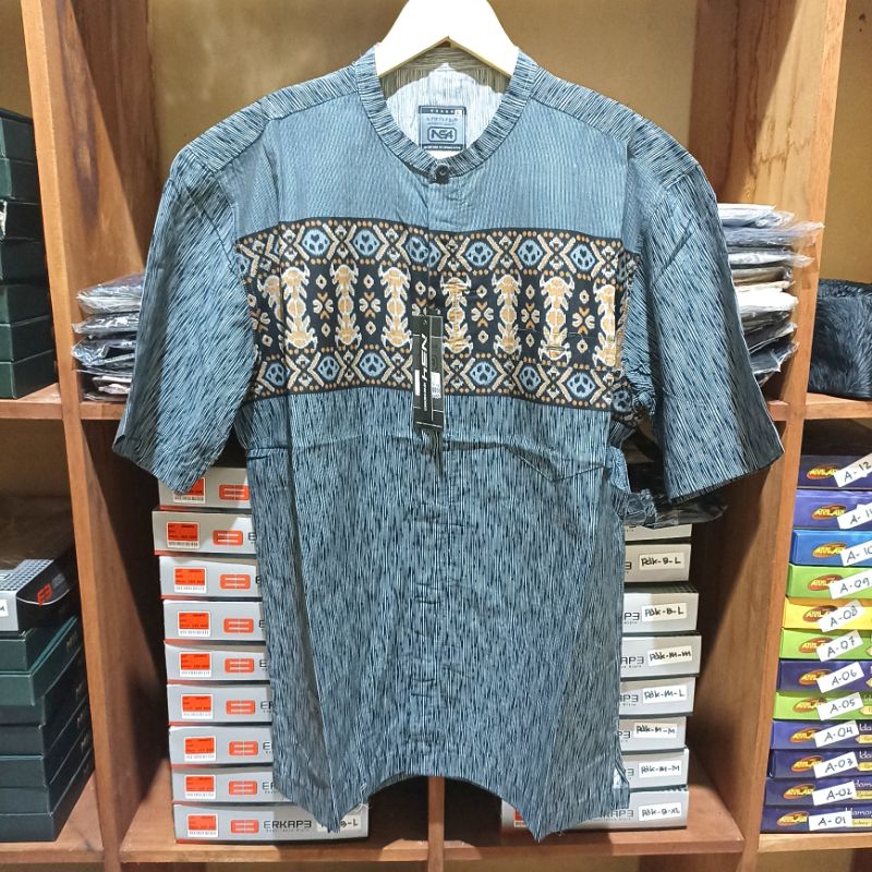 Kemeja Koko Pria N54 Lengan Pendek Size M - XL N54PDK-1.1