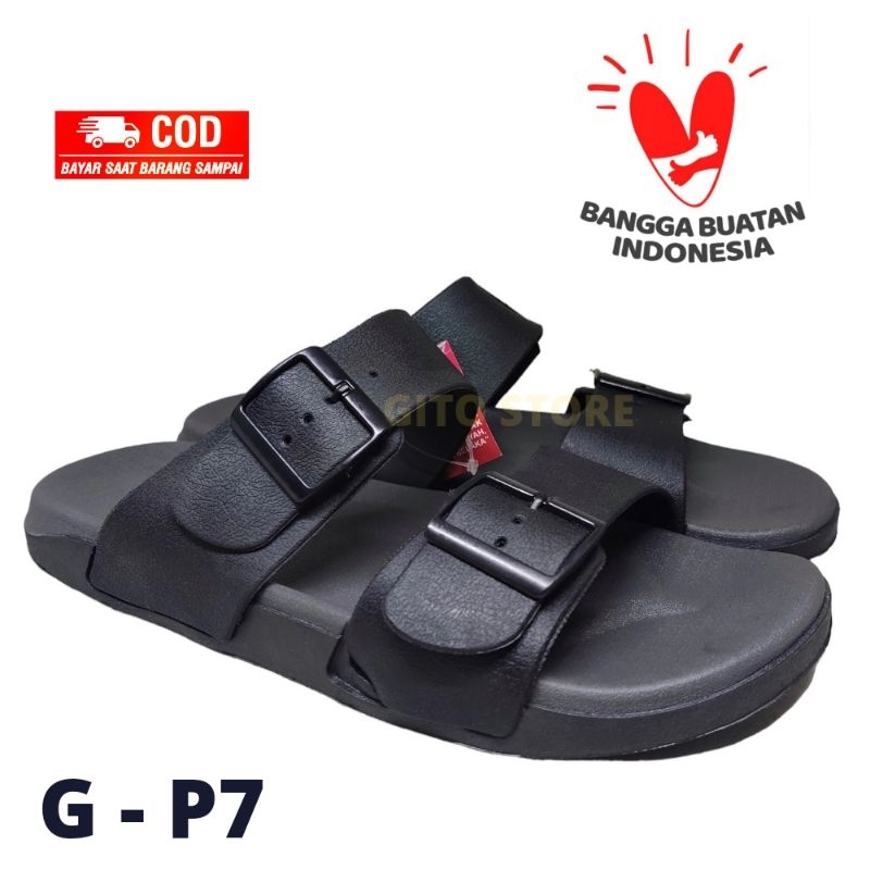 Sandal  Selop Pria New Sendal  Pria Model Ban Dua - Sandal Santai Pria