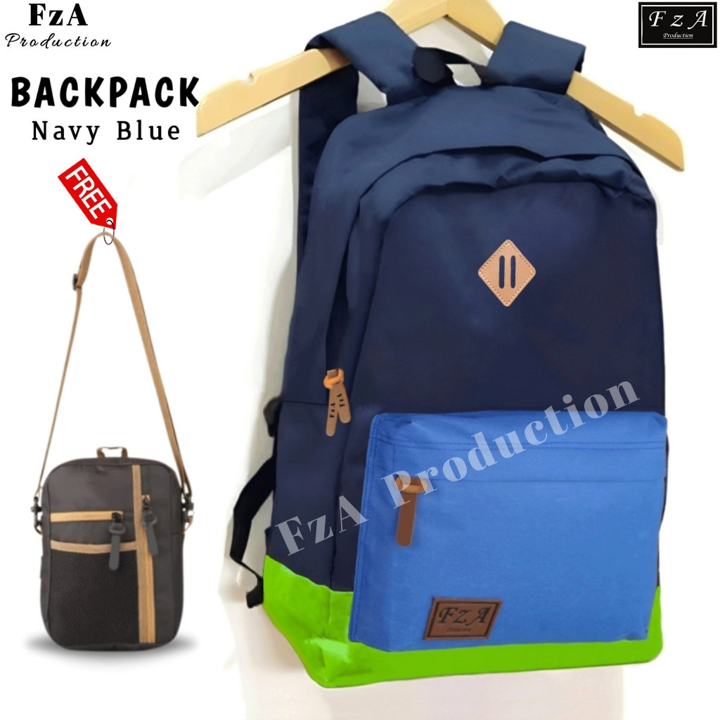 FzA Official - Tas Ransel Distro Casual pria wanita / Tas Ransel Laptop / Tas Ransel Sekolah Backpack Original - NBSL