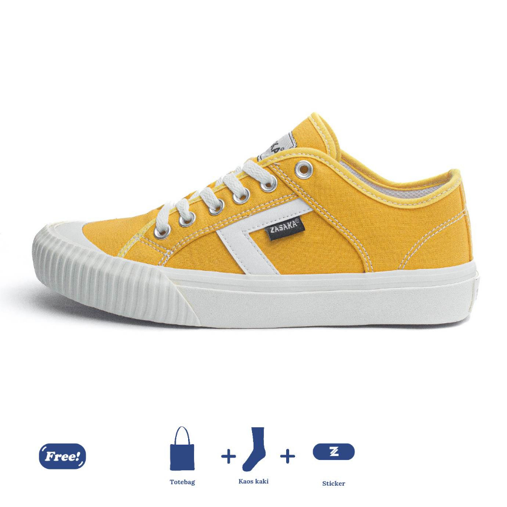 Zasaka - Sepatu Mandalungan Yellow Sneakers Casual Pria Wanita