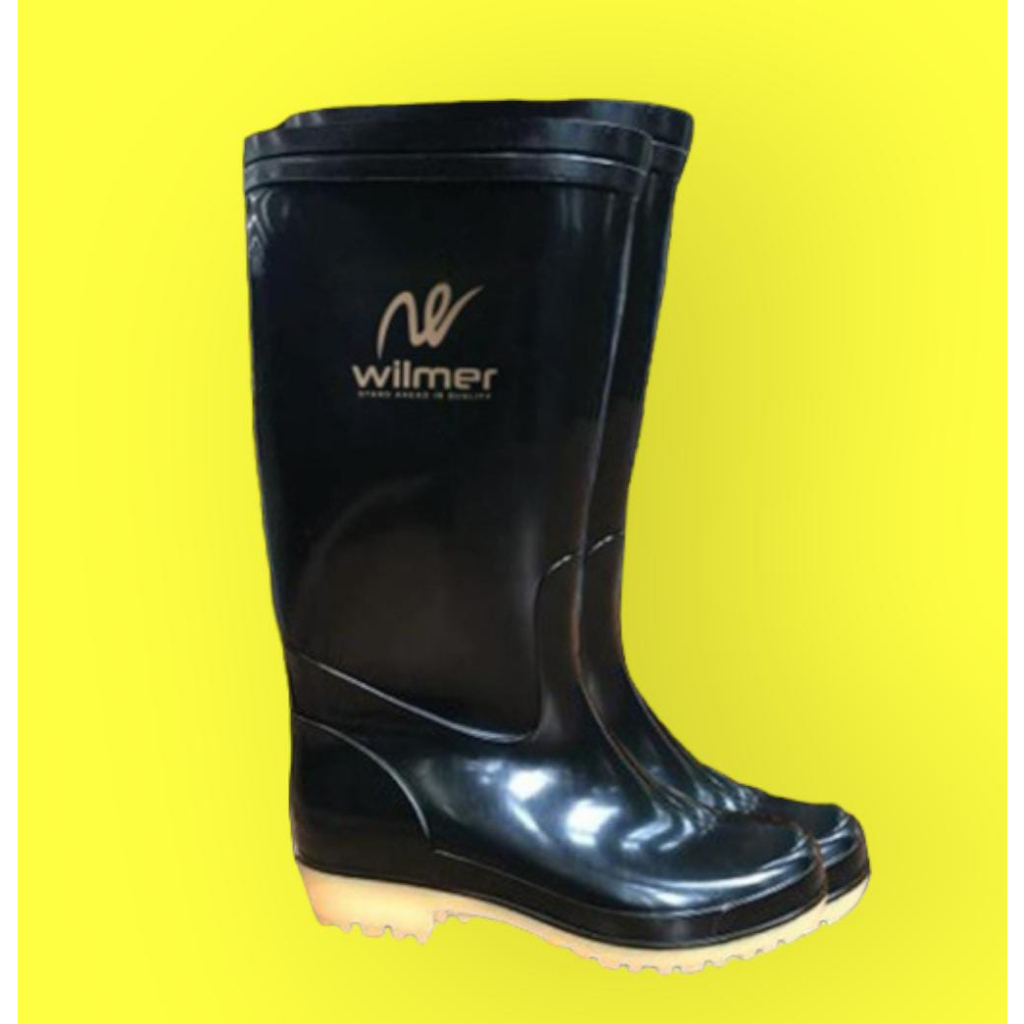 CUCI GUDANG !! Sepatu Boots Karet Boot Hitam Pria Kerja Safety Proyek Bot Panjang Vpr - 40
