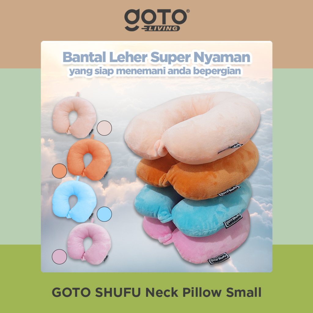 Goto Shufu Neck Pillow Bantal Leher Kepala Dewasa Traveling Mobil