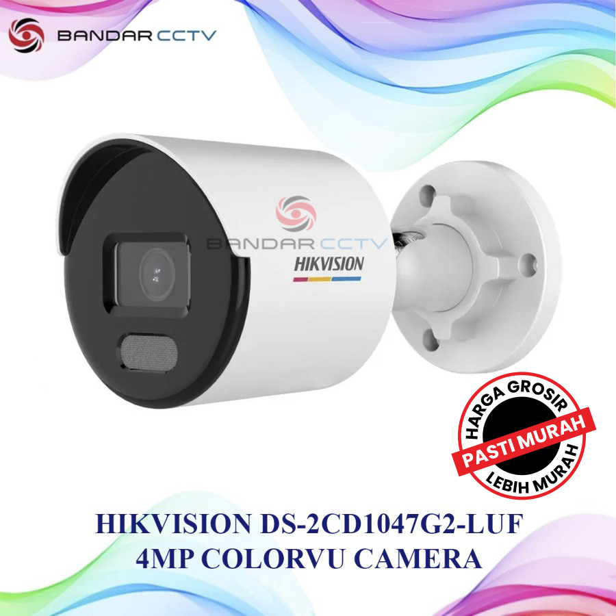 HIKVISION DS 2CD1047G2 LUF 4MP COLORVU FIXED BULLET NETWORK CAMERA