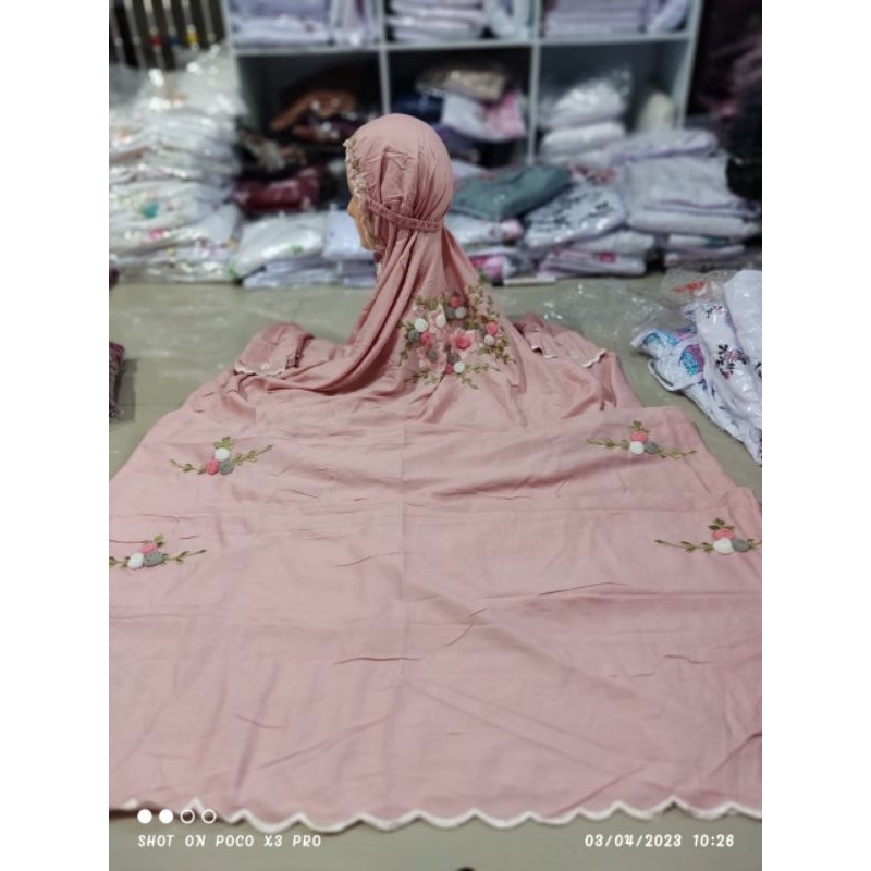 mukena rayon bordir tile