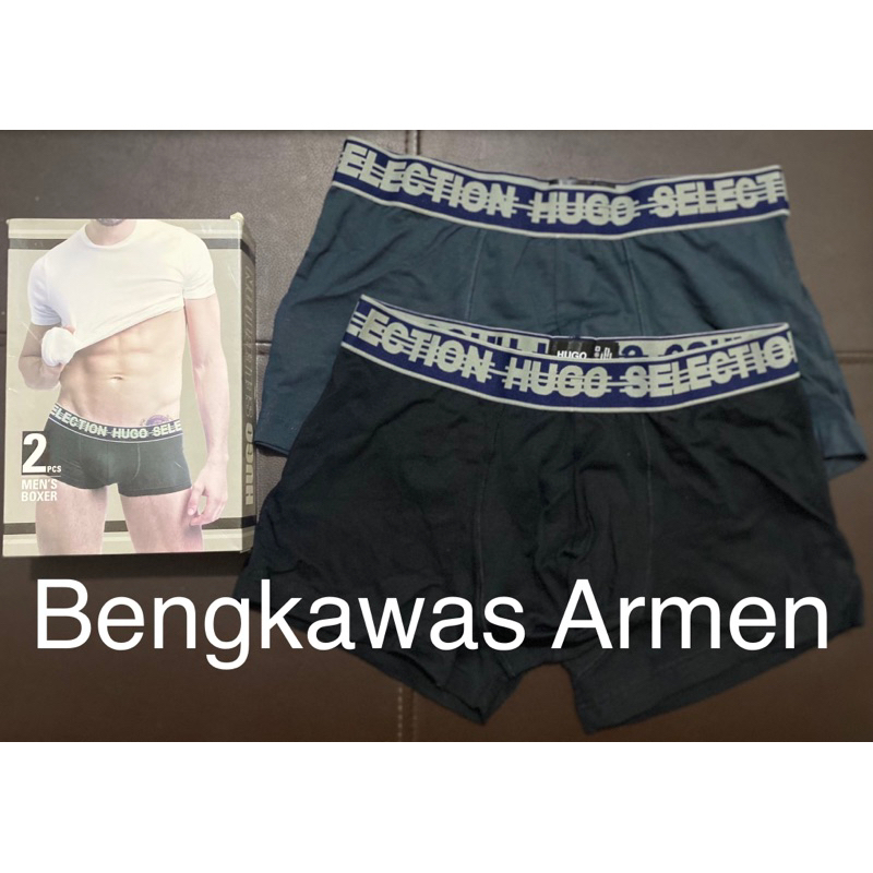 [2 PCS] Celana Dalam Pria Boxer Merek Hugo Selection BX 02-744