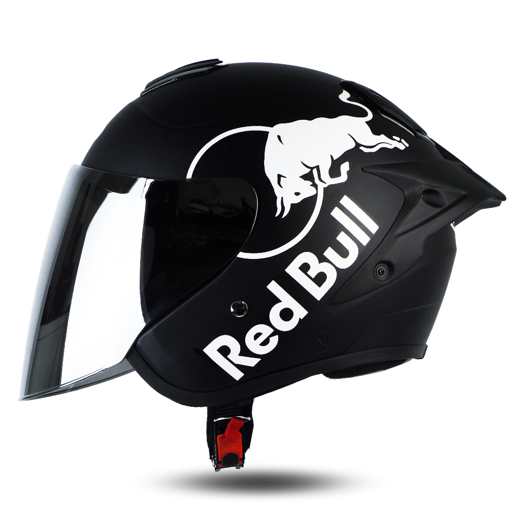 Helm Half Face SNI RED BULL Untuk Pria Dan Wanita Dewasa SNI Bisa Cod