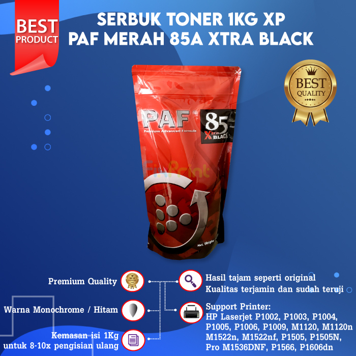 Serbuk Toner PAF (Premium Advance Formula), Cartridge HP 35A 36A 83A