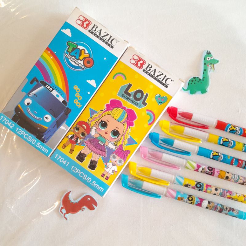 

bolpion karakter basic 170 0,5 gel fancy karakter harga per pack 12 pcs