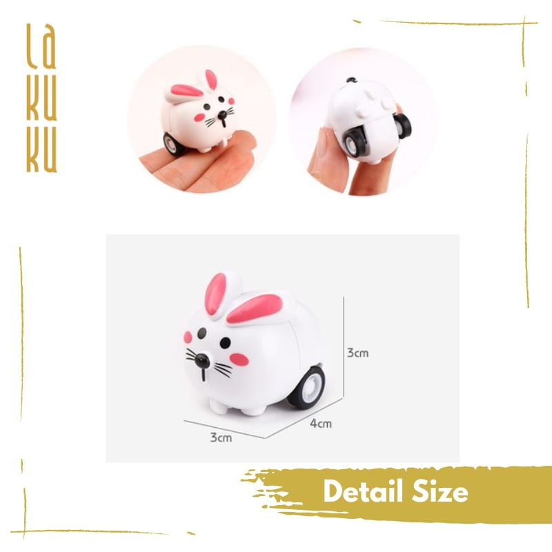 Lakuku - Boom Cute Mini Car Mainan Mobil Anak bentuk Hewan tanpa baterai