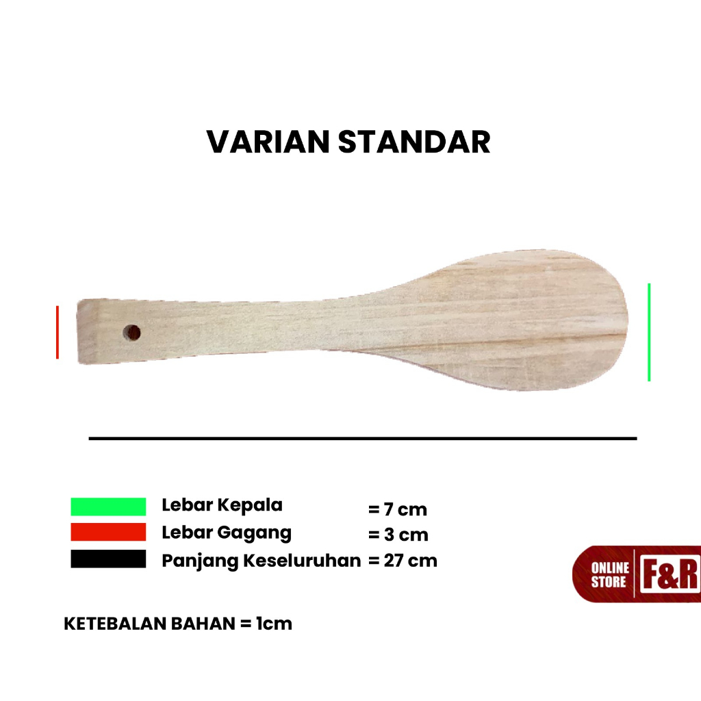 Susuk Sutil Sodet Spatula Kayu Pinus Premium Perlengkapan Rumah