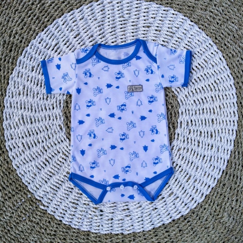 3 Pcs Jumper Bayi Jumpsuit Baby Seri Warna Biru Bodysuit Bayi talitababy