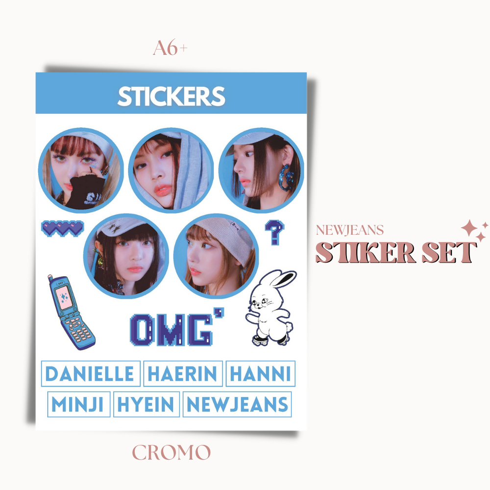 STIKER NEWJEANS OMG CHROMO (1 SET) TANDA TANGAN TTD KPOP IDOL KOREA PREMIUM MURAH UNOFFICIAL MINJI HANNI DANIELLE HAERIN HYEIN READY STOCK !