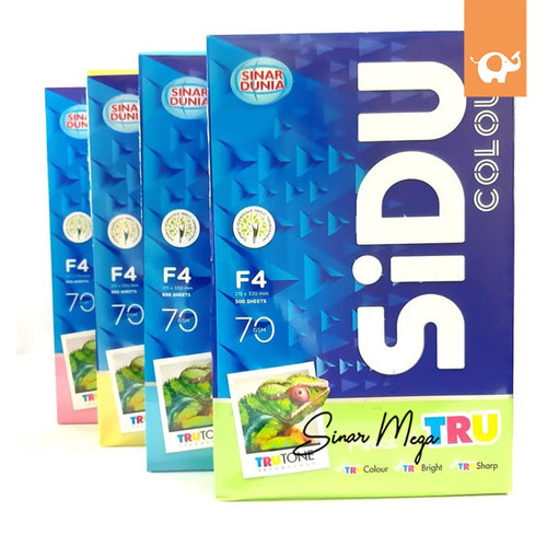 

Kertas HVS F4 70gr Color Sinar Dunia SIDU