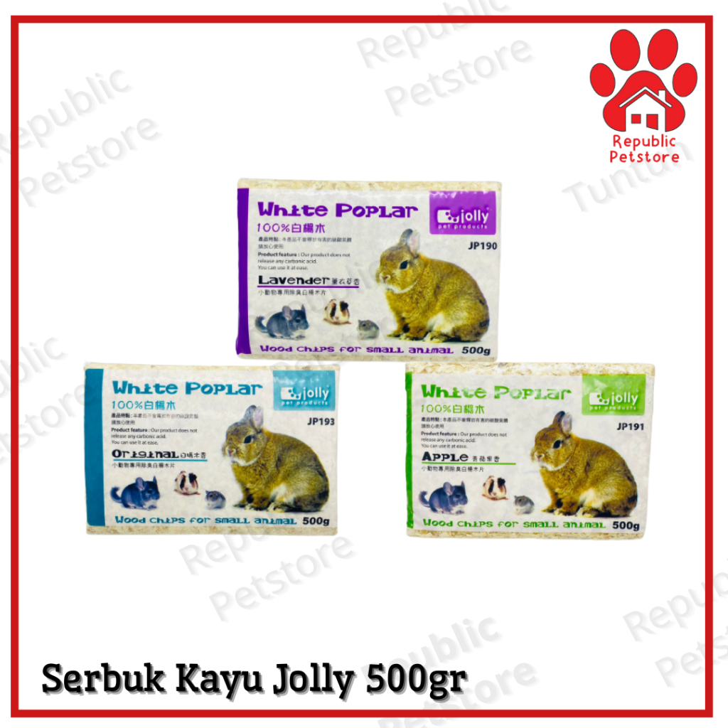 Serbuk Jolly White Poplar 500gr Wood Chips Kelinci Hamster
