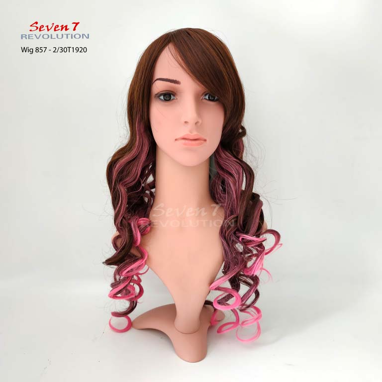 Wig/ Rambut Palsu Panjang Curly Ombre/ Cosplay Warna (857)