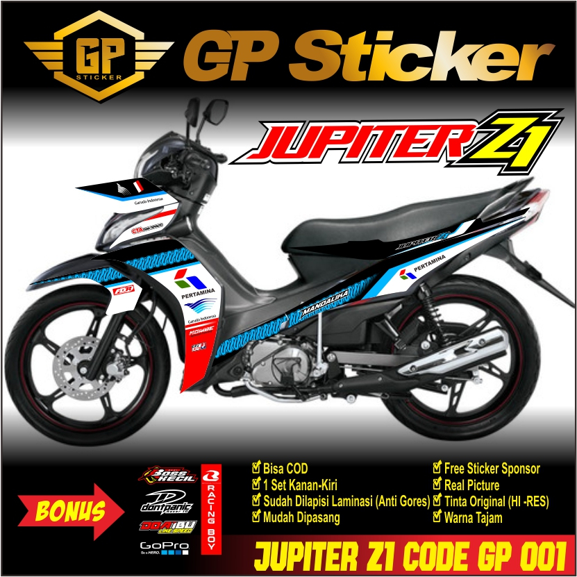 Stiker Striping List Variasi Jupiter Z1 Motif Mandalika - STRIPING STIKER LIS THAILAND VARIASI MOTOR