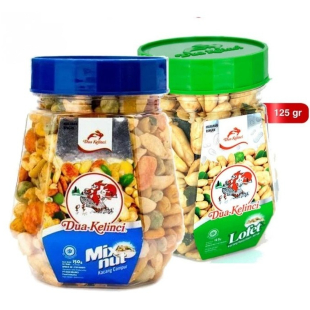 

®LARISHEPI® Kacang Dua Kelinci Lofet | Mix Nut 150g | Kemasan Toples Exp terbaru