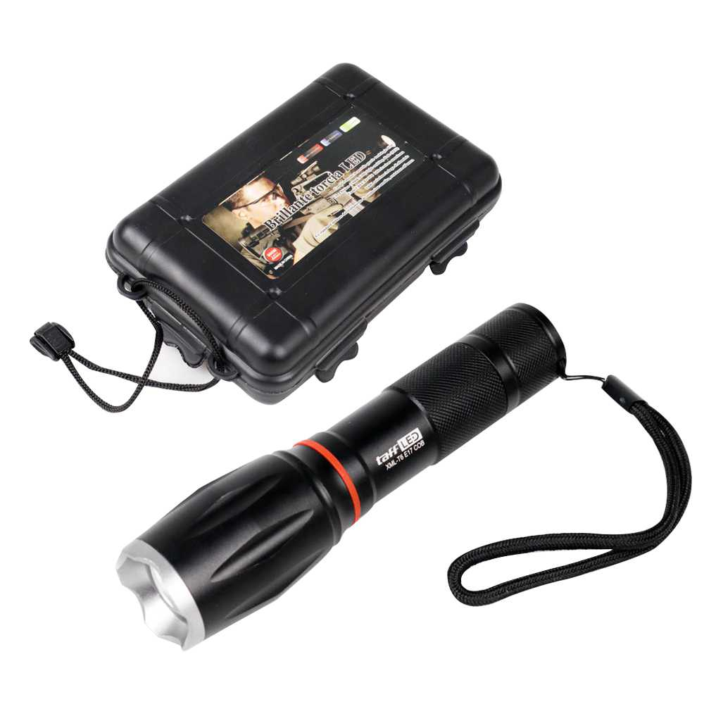 Senter LED Torch XM-L T6 + COB 8000 Lumens Senter 5 Mode Lighting + Baterai + Charger + Box