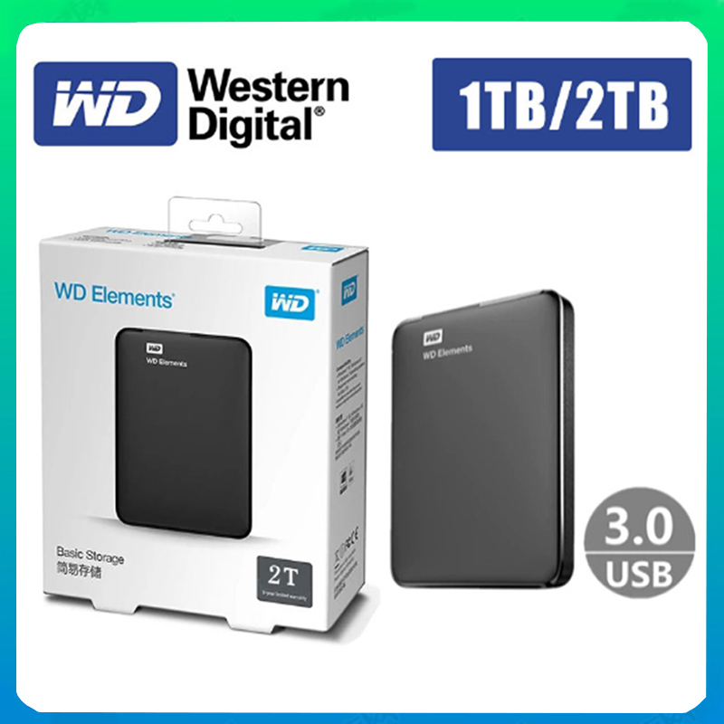 WD 1TB - hdd/hd/hardisk external 2.5&quot; USB 3.0 Untuk Laptop &amp; PC