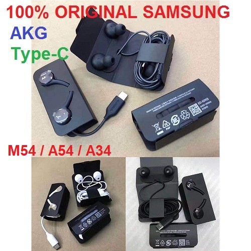 SAMSUNG Headset Earphone Galaxy M54 A54 A34 AKG Type-C Original 100%