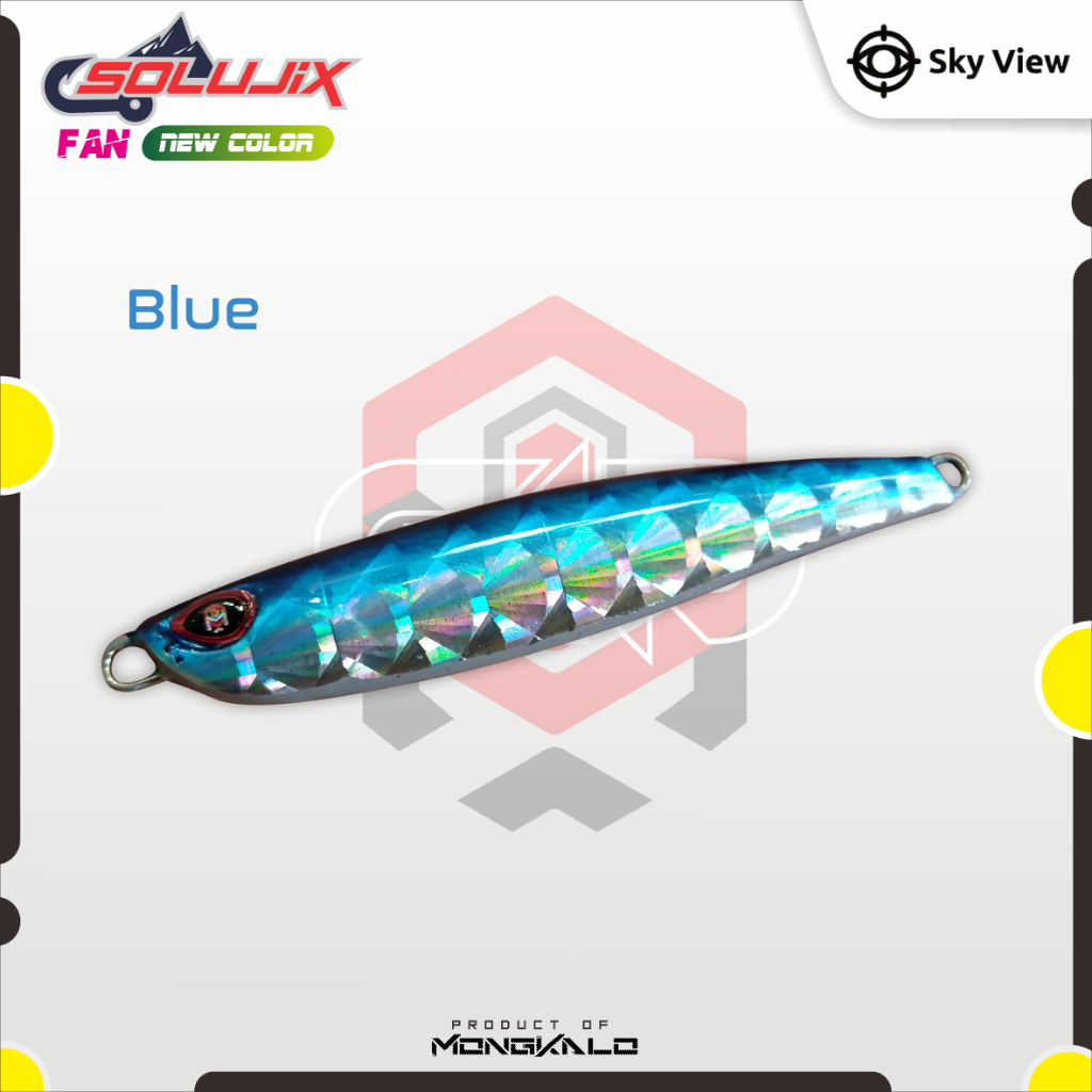 Mongkalo Solujix Kipas noGID noMotif Fluorescent 30 Biru