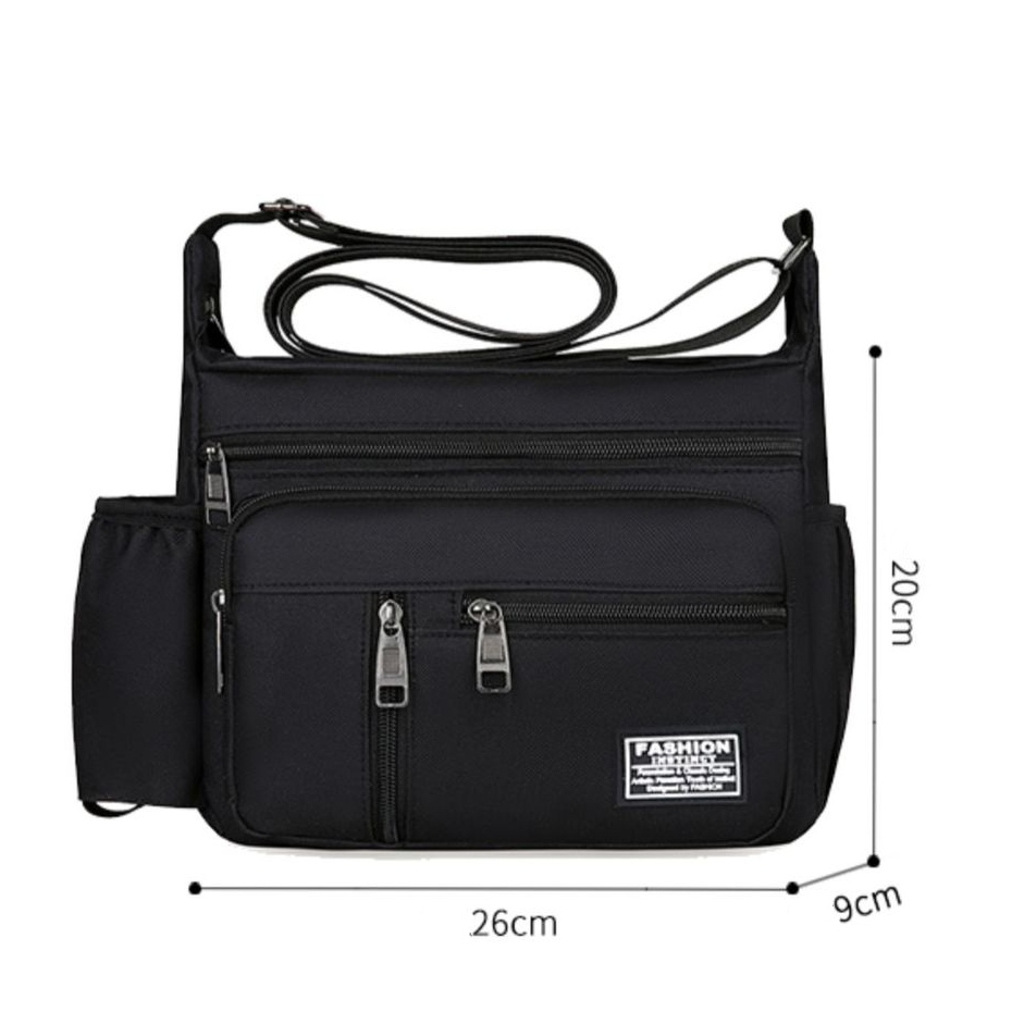 TAS SELEMPANG PRIA IMPORT TALUNA TA774B5 KANVAS BRANDED DISTRO LAKI DEWASA REMAJA KEKINIAN COWOK KEREN PREMIUM HITAM SIMPLE SHOULDER BAG SLINGBAG CROSSBODY BATAM CASUAL