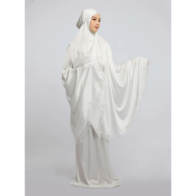 LACE PRAYER SET PLAIN  WHITE - KAMI