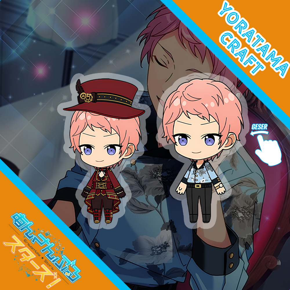 Gantungan Kunci Shu Itsuki Ensemble Stars, Keychain Anime Lucu