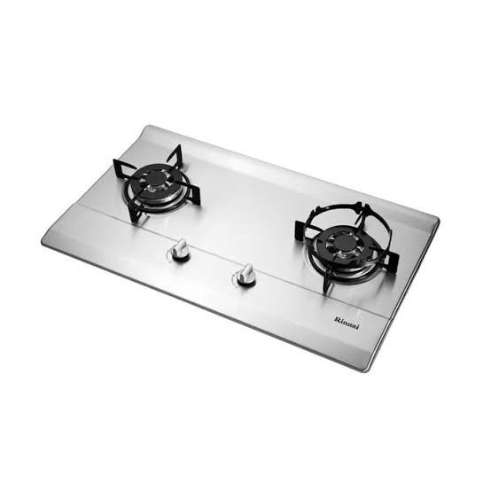 [ Rinnai ] Kompor Gas Tanam 2 Tungku Rinnai 712N (SS) - Stainless
