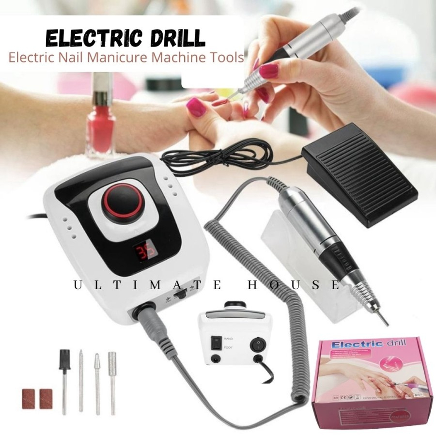 Electric Drill Alat Mesin Manicure Kuku Machine Manicure Pedicure Bits