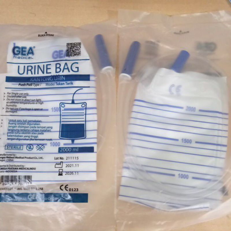 Urine Bag GEA Urin Bag Kantong Air Push Pull