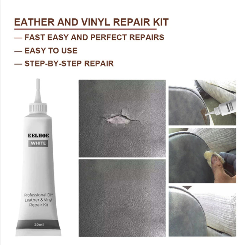 EELHOE Krim Reparasi Kulit Mobil Car Leather Filler Repair Liquid 20ml - G-919 - Black