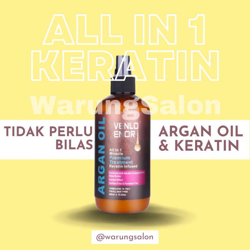 ALL IN 1 KERATIN HAIR TREATMENT SERUM KERATIN VENLO ENOR WITH ARGAN OIL