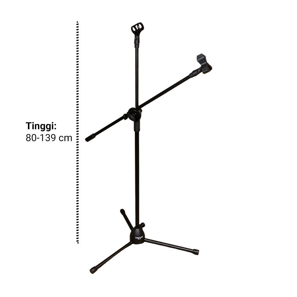 Stand Microphone - Stand Mikrofon Pro 2 Klip - Tripod Microphone Standing - NB-107