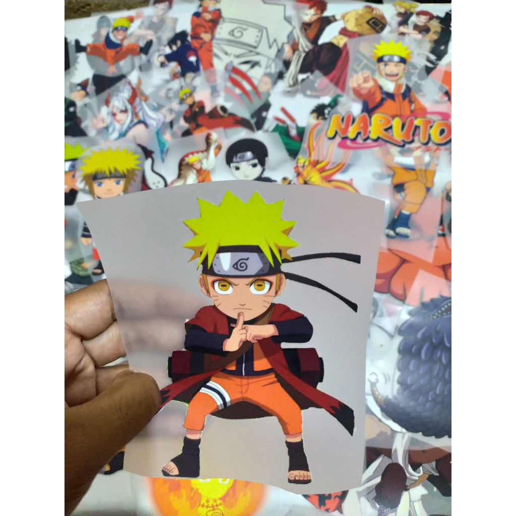 STIKER SABLON SETRIKA KAOS DTF GAMBAR SERIAL FILM NARUTO UZUMAKI UNTUK KAOS TOTEBAG TOPI