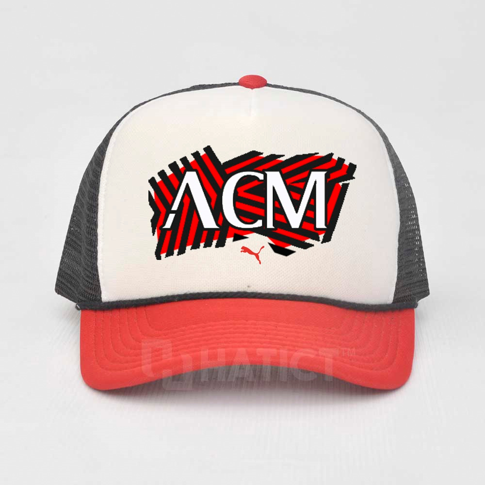 Topi Curva Ac Milan - Tiga Warna