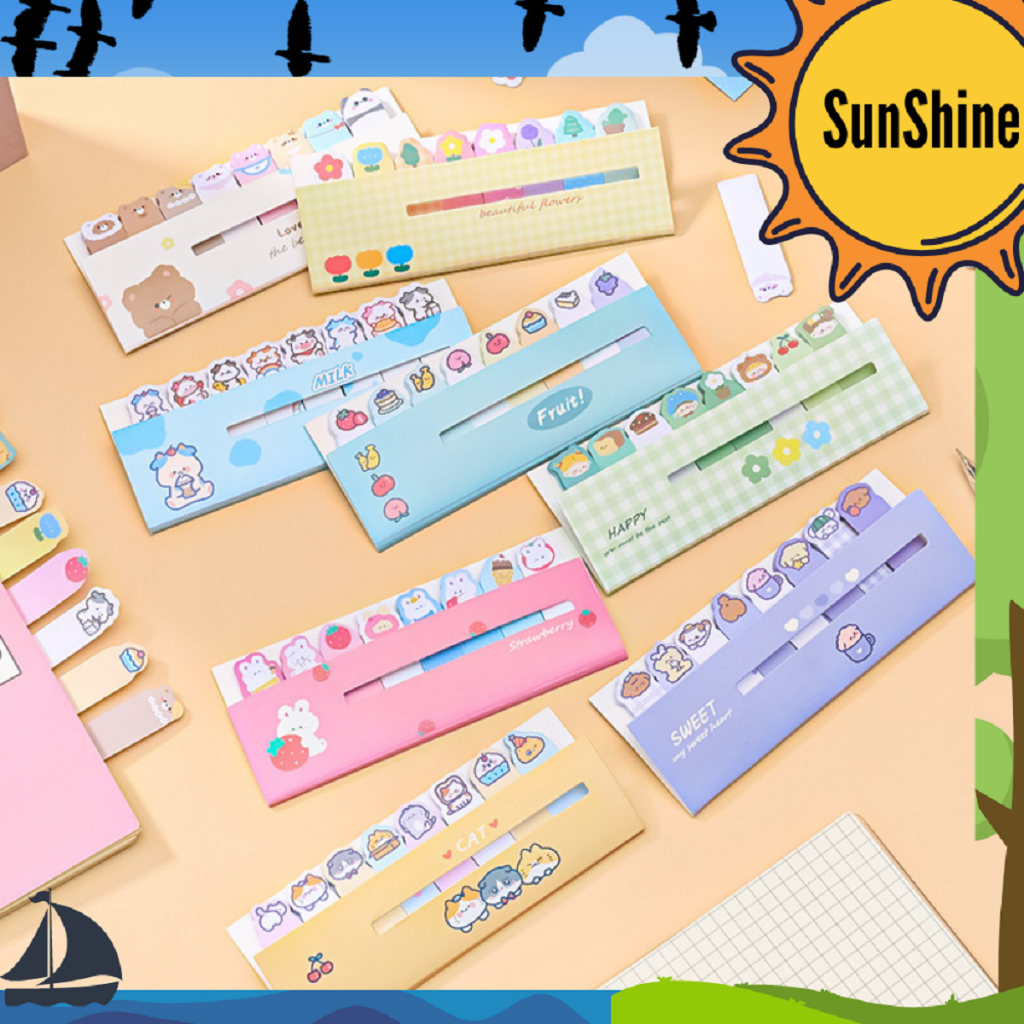 

✨ Sunshine Fancy ✨ Sticky Note / Stick Marker / Kertas Memo 8 Pcs AT0070