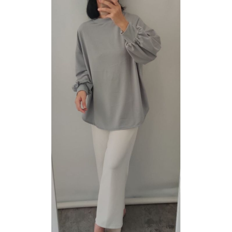 elora shirt/back pleats sweater