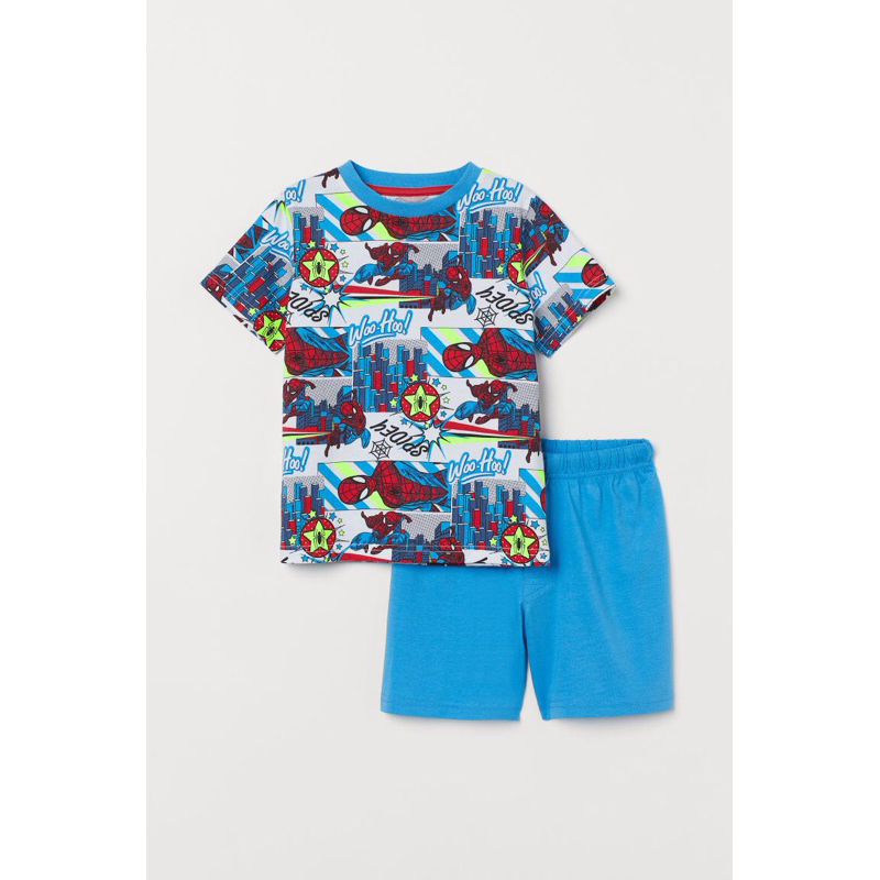 Printed Pyjamas ‘BrightBlue/Spiderman’ - H&M KIDS SALE