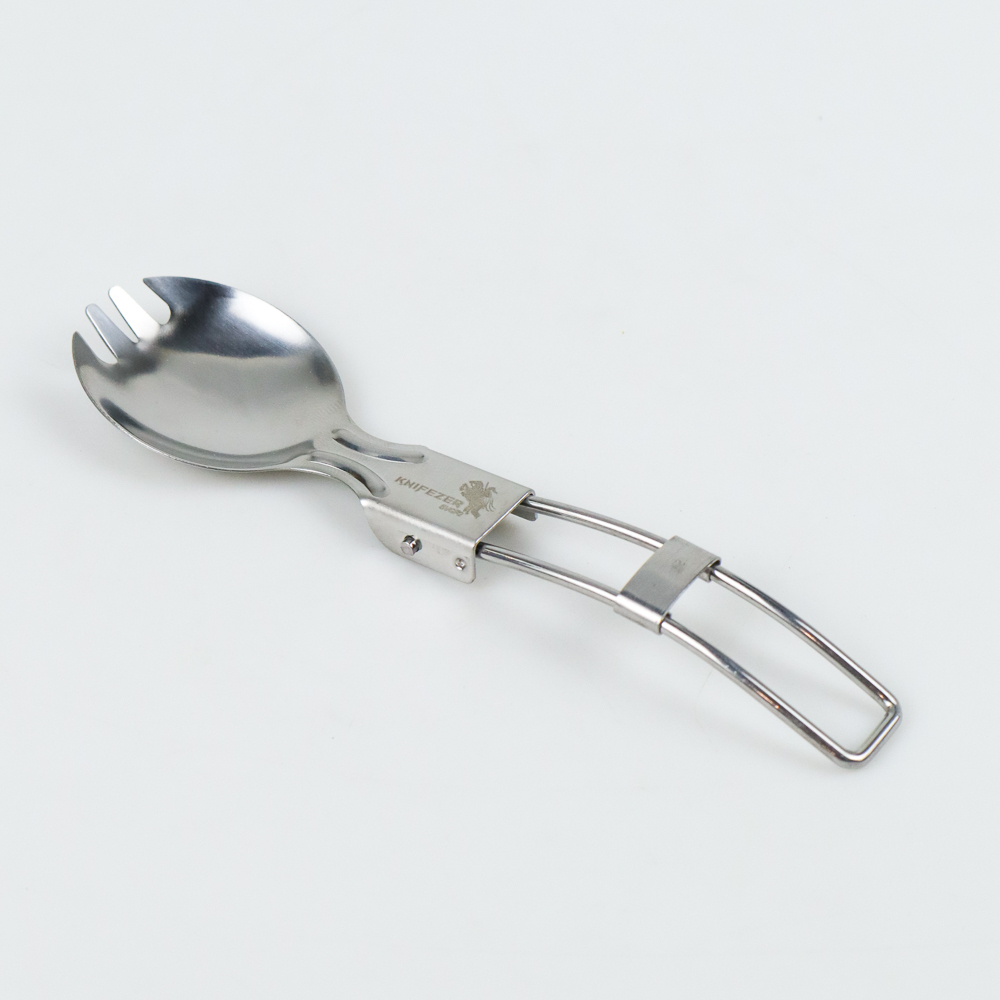 KNIFEZER Foldable Spoon Fork Sendok Garpu Lipat Stainless Steel - SVGF2 - Silver