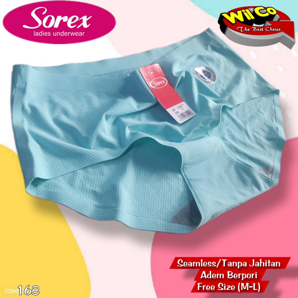 K168 - (Harga Per 1 Potong) CELANA DALAM WANITA PAKAIAN WANITA PAKAIAN DALAM SOREX SAMLESS FREE SIZE