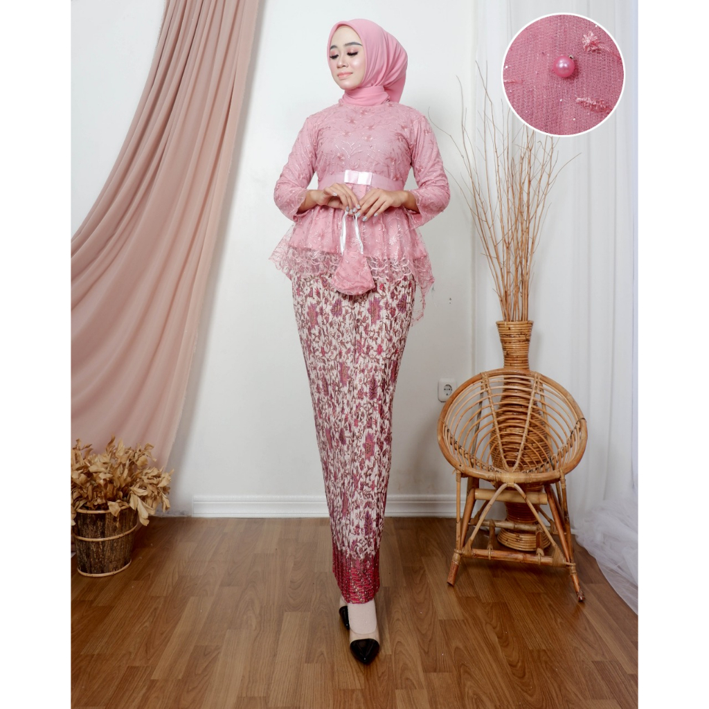 SETELAN BLOUSE CANTIKA KEBAYA MODERN CANTIKA SET KEBAYA TULLE MARSYA KEBAYA WISUDA 2023 MODEL KEBAYA