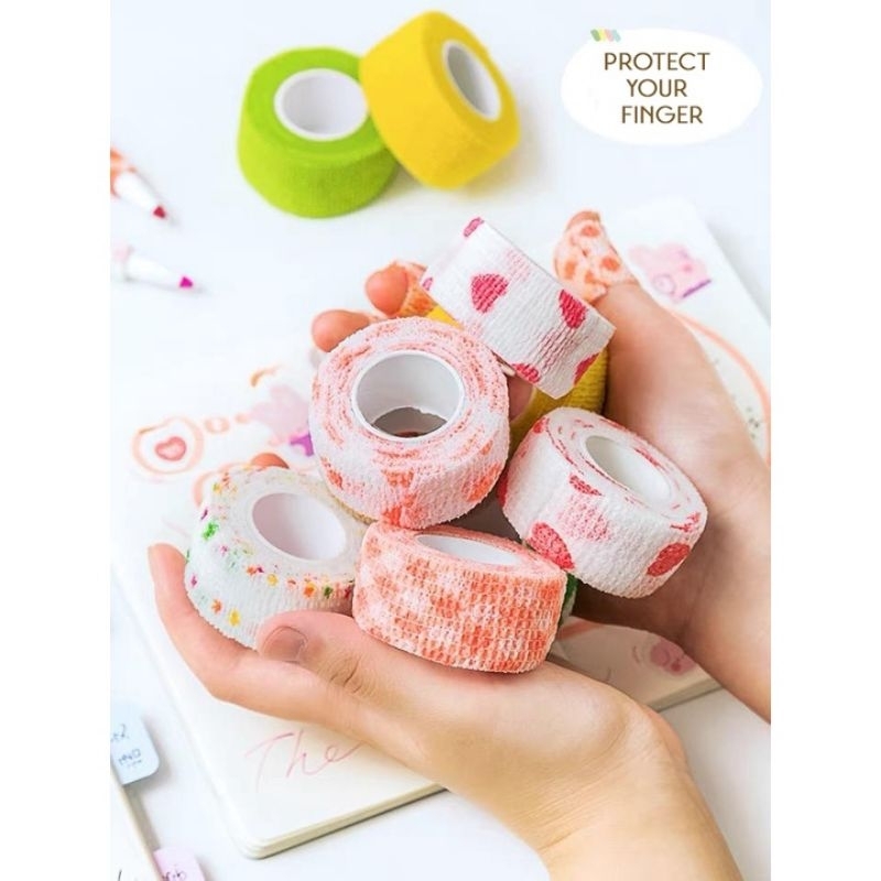 Finger Tape Wrist Tape Protective Tape Pelindung Jari Perban Jari Sport Tape Warna Warni 2.5cm x 2meter