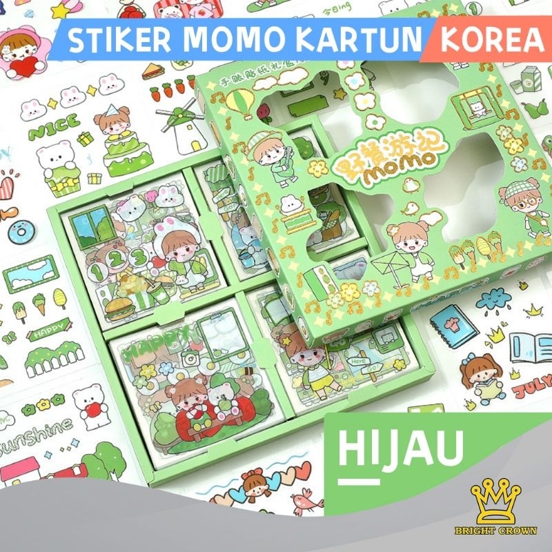 

100 Lembar Stiker Motif Kartun Korea Lucu Anti Air Dekorasi Handbook Scrapbook
