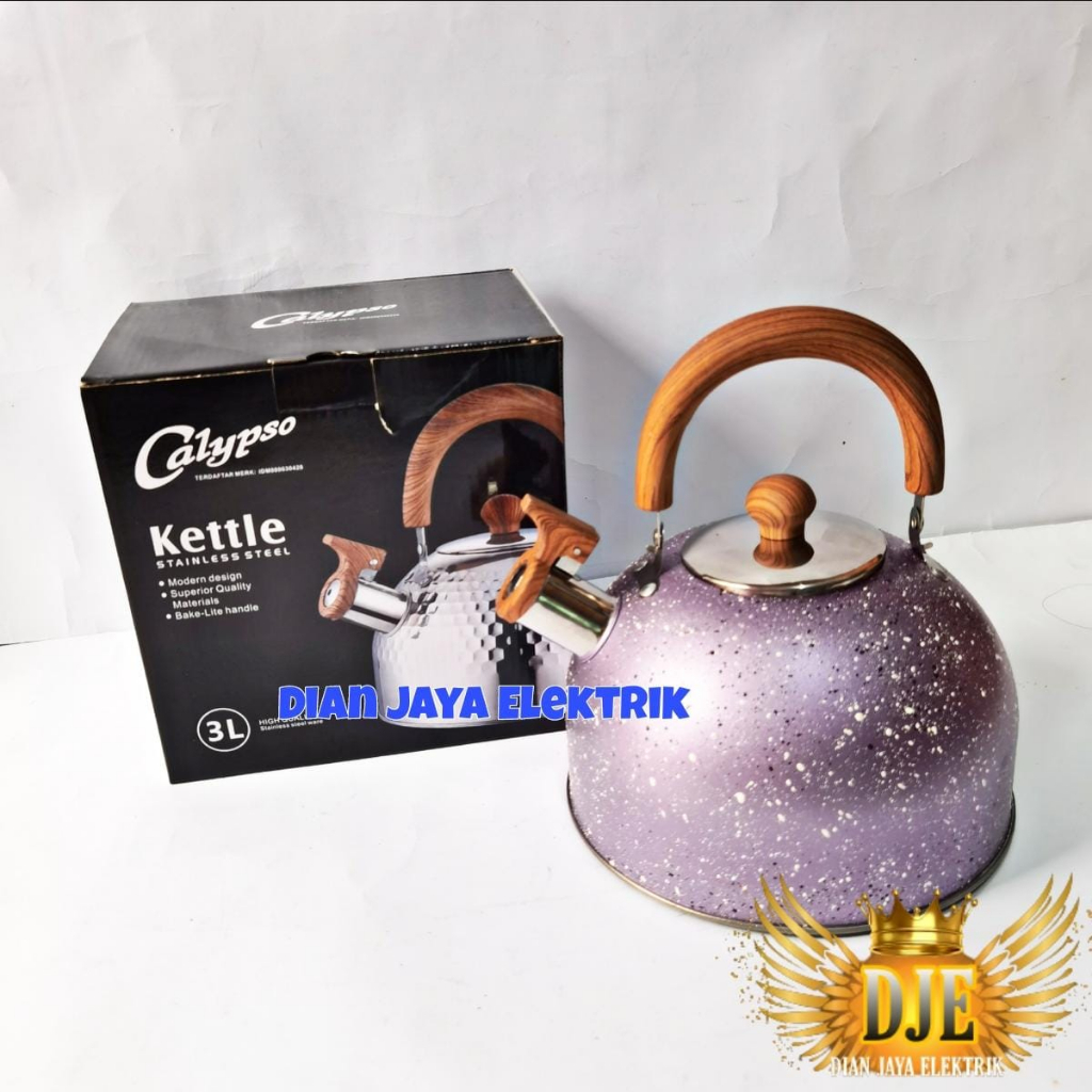 Teko Kettle siul stainless warna 3 liter CALYPSO/ceret