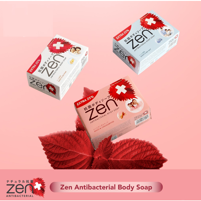 Zen Sabun Batang 70gr isi 4 [Bended] Antibacterial soap | Nisadkc