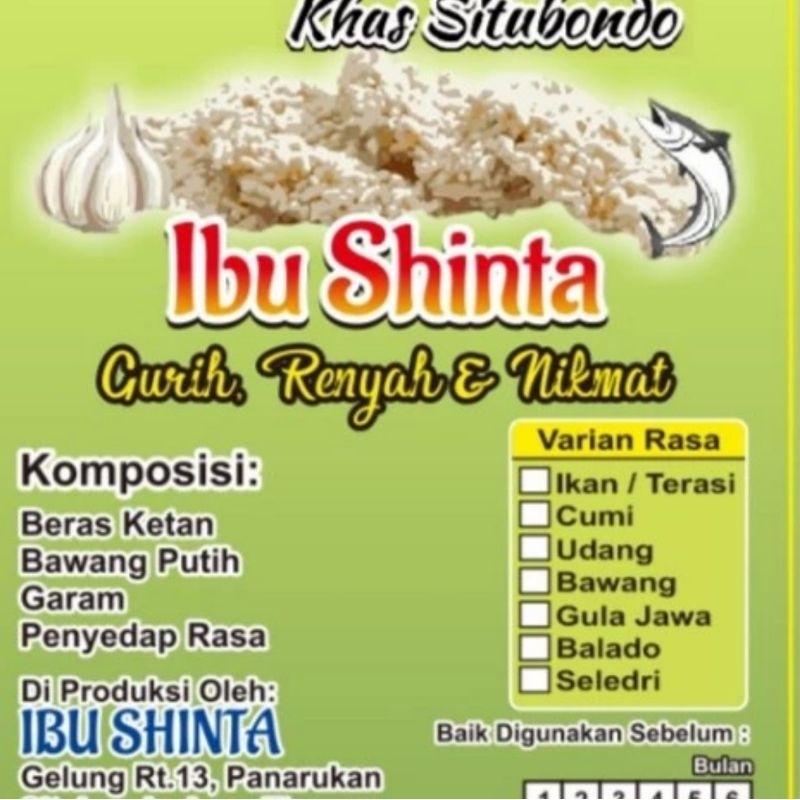 

Rengginang Ibu Shinta Khas Situbondo