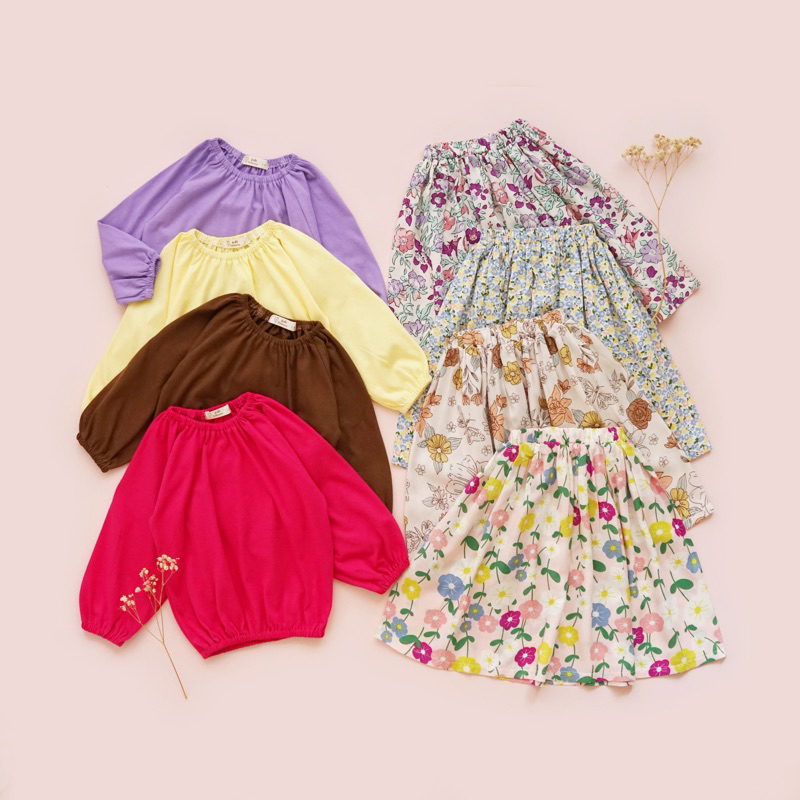 Amera Long Skirt Set Kids Embassy / Setelan Rok Anak 1-7thn