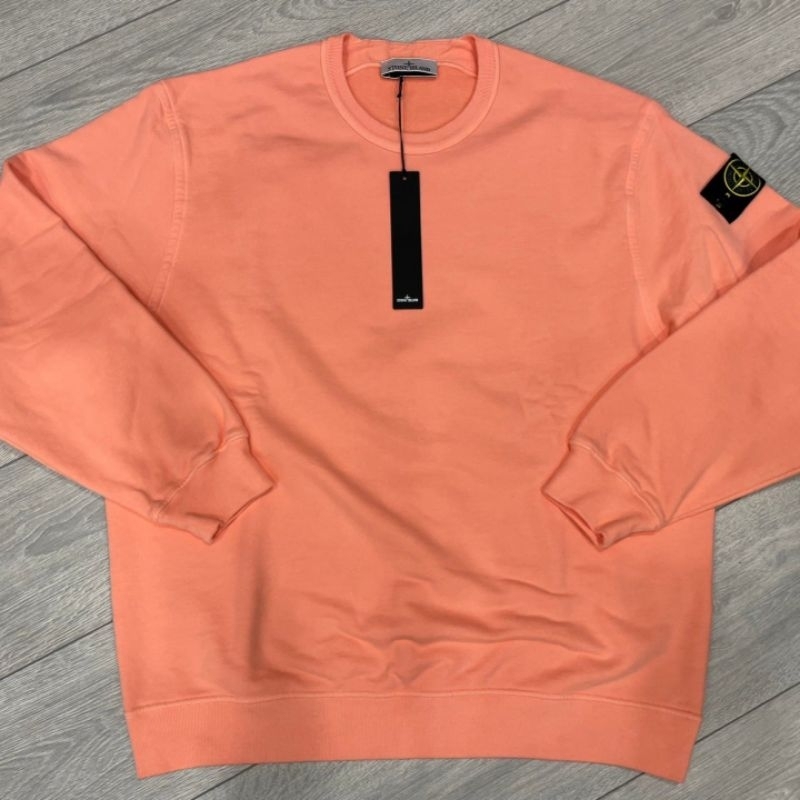 CREWNECK SWEATER PRIA TERBAIK STONE ISLAND PEACH