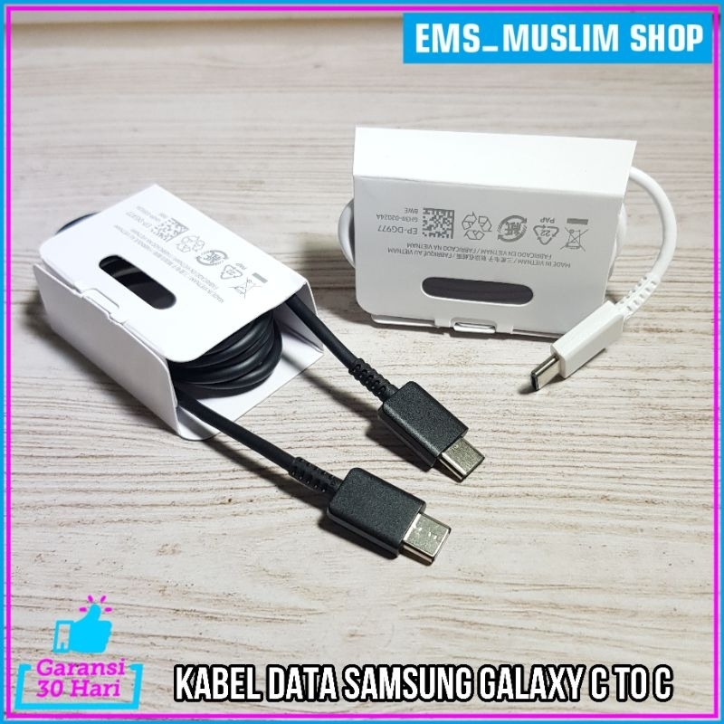 Kabel Data USB Samsung Galaxy Type C to C Fast Charging A23 A34 A54 ORIGINAL